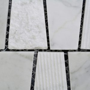 Malla Mosaico Piedra 31x29.5cm Carrara Mix Polygon DL