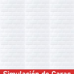 Cerámica Muro Ladrillos Blancos LBOS2525 Texturado 20x30(1,5) 2da