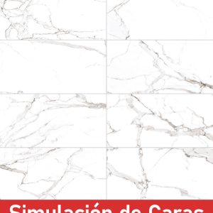 Porcelanato Atlanta Carrara Pulido 12Caras Rectificado 30x60(1,44)